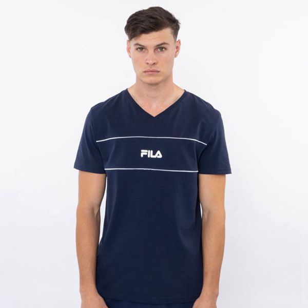 Camisetas Manga Corta Fila Hombre Azul Marino - Donovan - España 084596NTQ